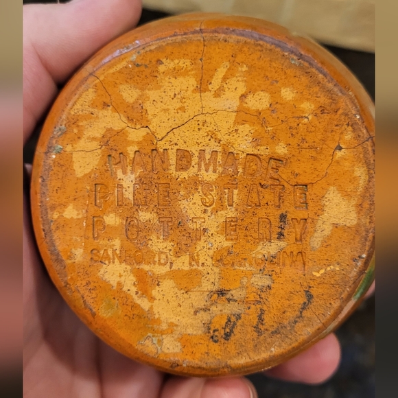 Antique Handmade Pine State Pottery of Sanford, NC Walter Owen Bottle Vase - Picture 9 of 13